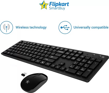 India Desire : Buy Flipkart SmartBuy Wireless Keyboard & Mouse Combo(Black) at Rs. 899 from Flipkart [Selling Price Rs 1049]